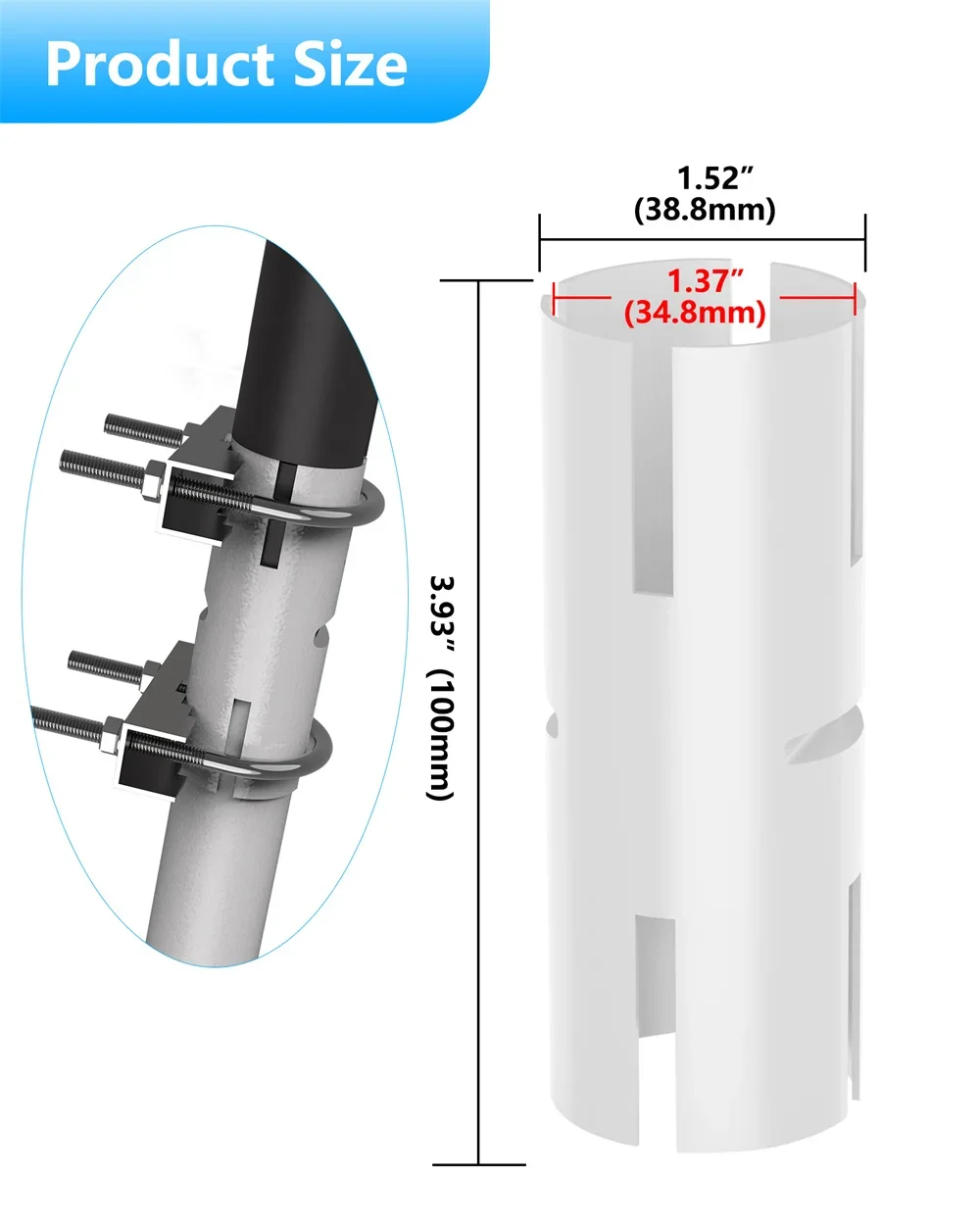 Soporte de antena para Starlink V2, Calibre de 34MM, TV, puente inalámbrico punto a punto, punto de acceso, CB, kit de montaje de estación meteorológica