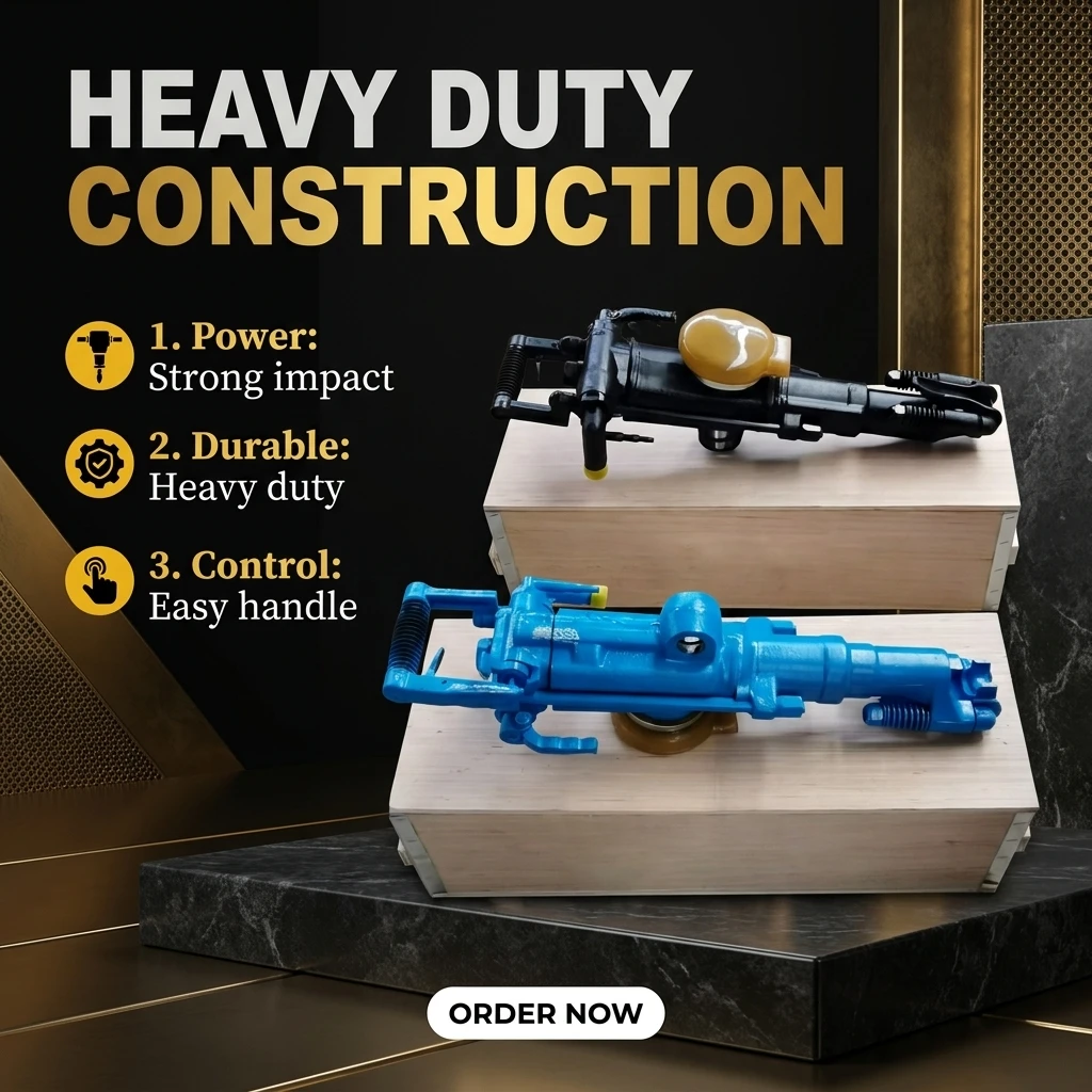 YT28 Pneumatic Rock Drill, Wholesale Hammer Boring Machine with Rock Drill Steel Rod for Mining Well Drilling