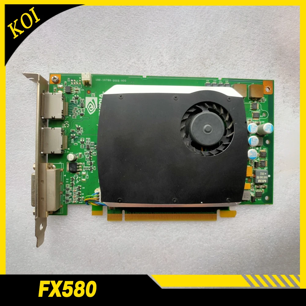 Original For Quadro FX580 professional graphics card 512MB dual DP support 2K HD