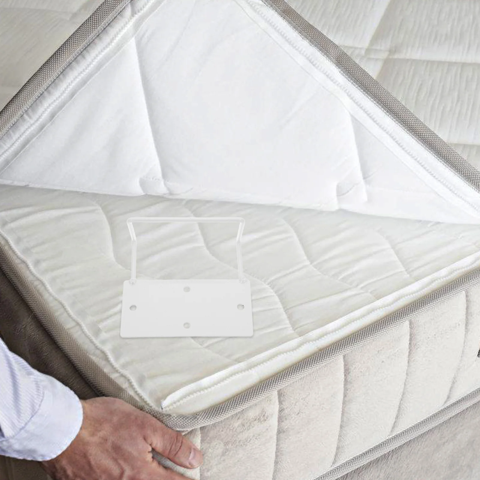 

1 Pair Mattress Anti-Slip Baffle Stopper Metal Retainer Bar Keep Bedding In Place Non-Slip Gripper For Bed Frame Mattress Holder