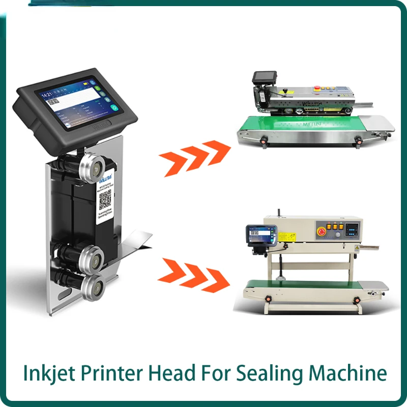 Willita Sealing Inkjet Printer Intelligent Qr Bar Batch Code Expiry Date Label Sealer Inkjet Printing Head For Sealing Machine