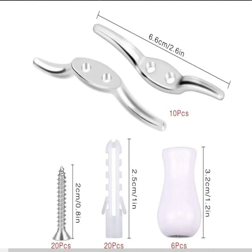 Ganci per tende in metallo Corda di sicurezza durevole regolabile Cavo per tende Avvolgicavo Tacchetti di sicurezza Gancio per finestre Tende per finestre