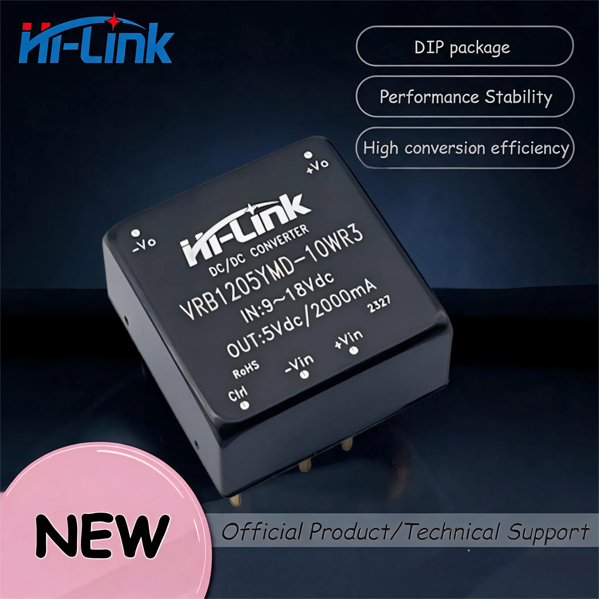 10W DIP Metal Cased Power Transformer VRB12xxYMD 10WR3 2 1 Broad Input Complete Protection Low Output Fluctuation