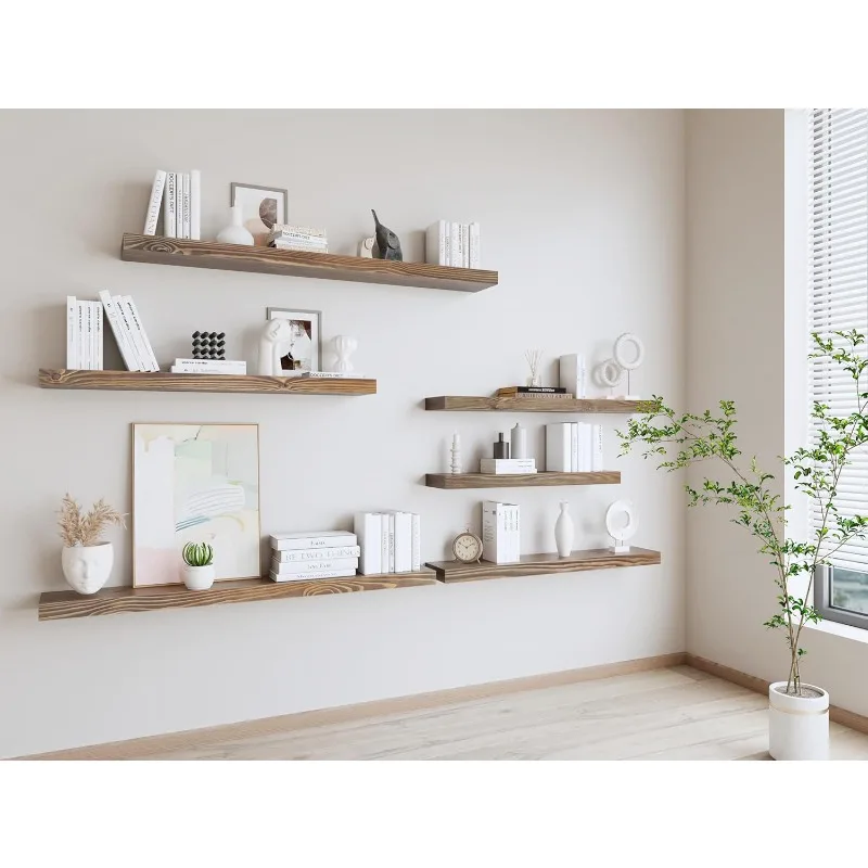 home.home.Rusitc Floating Shelves 48 inch Long 8 