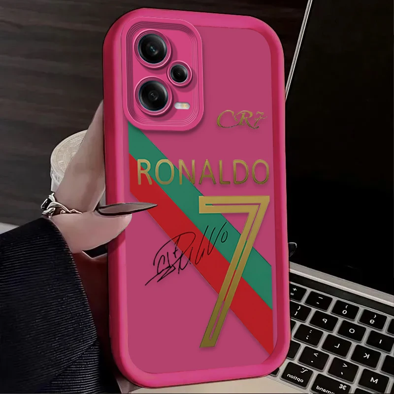M-messi C-cR7-R-Ronaldos حافظة ناعمة لهاتف Xiaomi Redmi Note 13 14 12 11 Pro Plus 5G 12S 11S 10s 10 9 Redmi 14C 13C 12C 12 4G A3 A3X