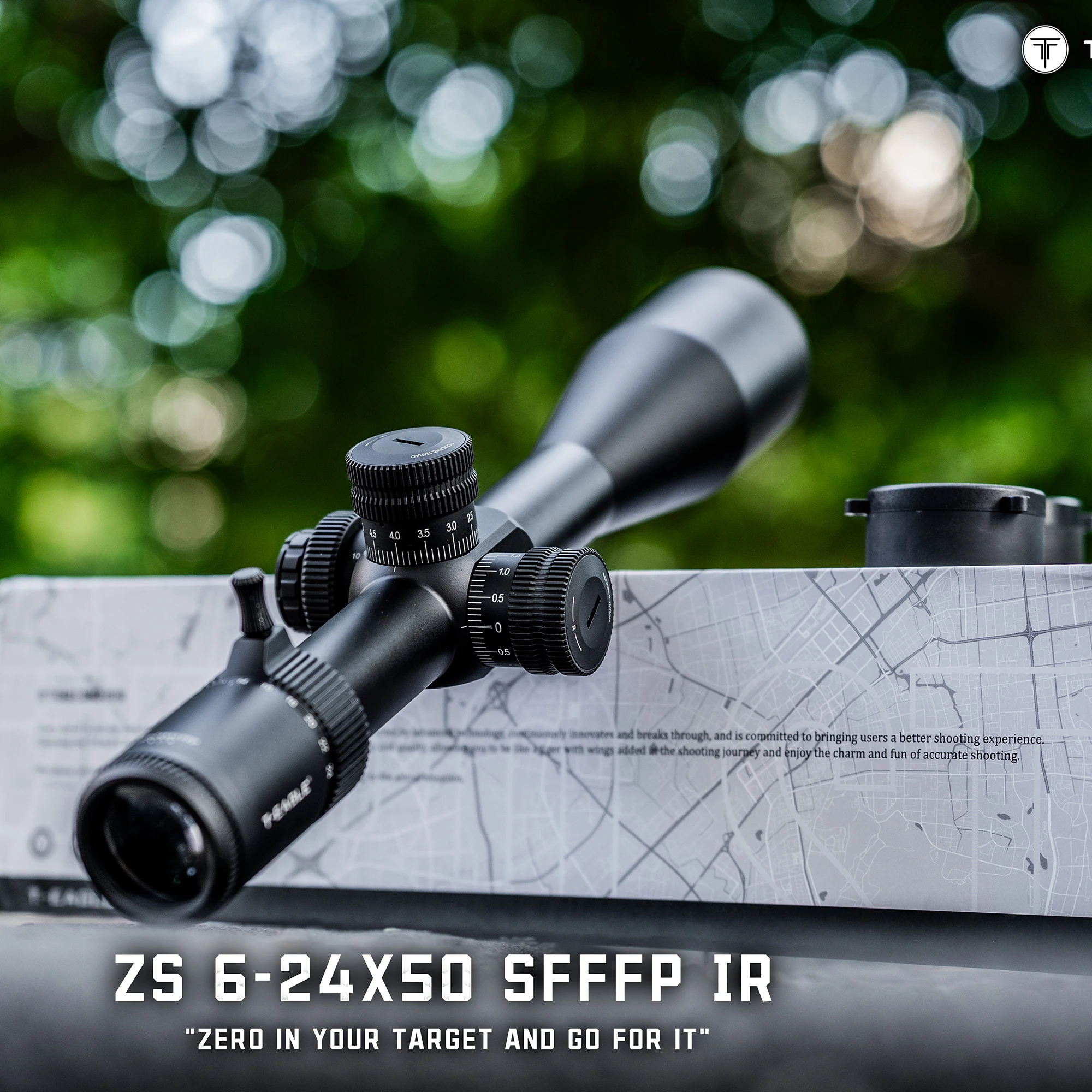 

Тактический прицел 6-24x50 FFP с Zero Stop для охоты, HD-стекло, оптика для страйкбола и PCP