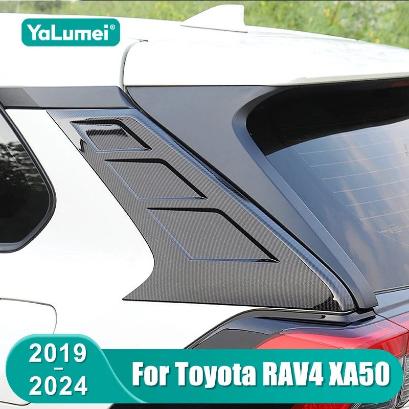 

Car Rear Window C Pillar Trim Cover Sticker For Toyota RAV4 XA50 2019 2020 2021 2022 2023 2024 RAV 4 Hybrid LE XLE Accessories