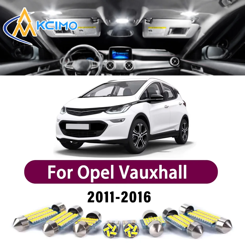 

High Lumen CANBUS Error Free LED Interior Light Kit For Opel Vauxhall Ampera 2011-2016 Map Trunk Reading Dome Lamp Bulbs Set