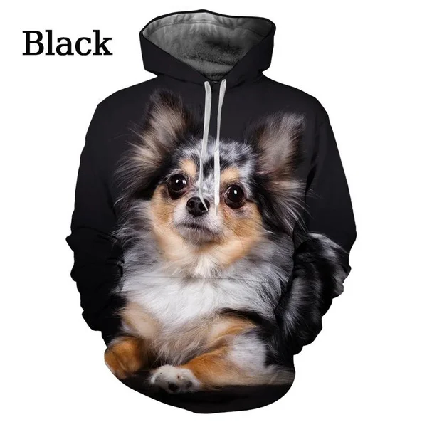 

2024 New Fashion Animal Dog Chihuahua 3D Printing Hoodie Men Ladies Casual Hoodie Pullover