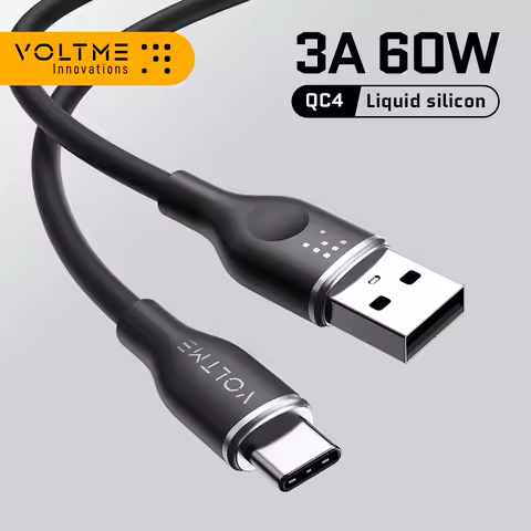 VOLTME 3A 60W USB Type C Super Fast Charge Cable Fast Charging USB C Charger Data Cord For Samsung S22 S21 Xiaomi iPhone 15