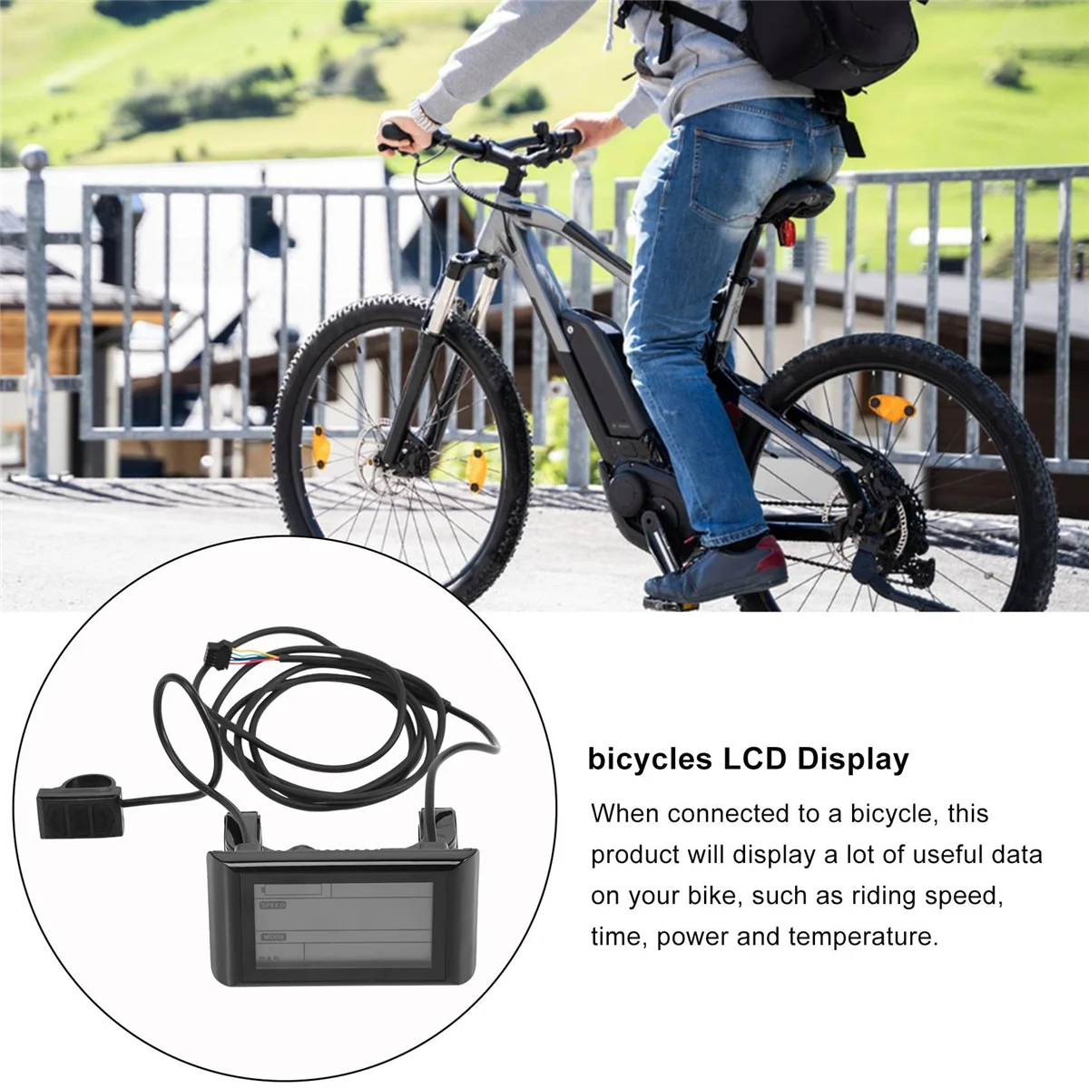 

ABVS SW900 Ebike LCD Display 36V E-Bike LCD Meter Panel Display for Electric Bike Computer Ebike Accessories