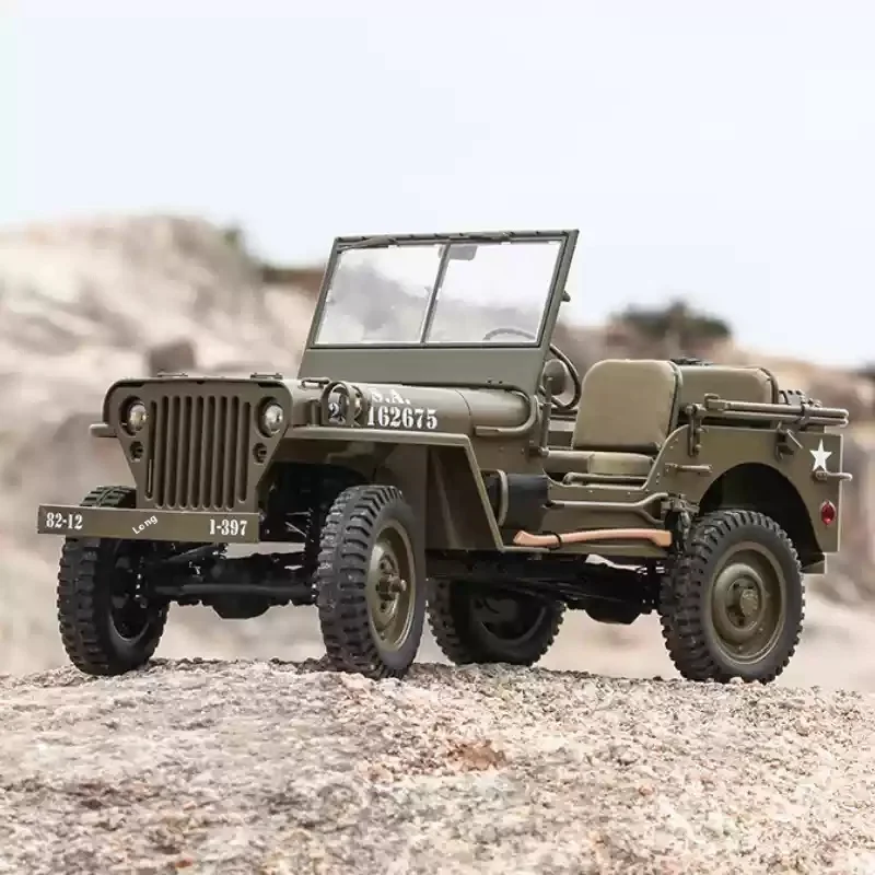 Fms1:6 1941 MB SCALER Willis Simulationsmodell RC Offroad 4x4 Antrieb Elektrisches Modell Spielzeug Klettern Auto Anhänger Eimer