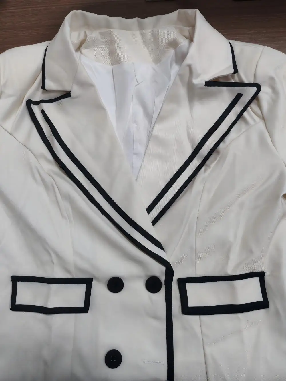 A+ Sale Women's Double Breasted Blazer 2 Piece Set Lapel Long Sleeve Jacket with Long Pants Office Lady Formal Outfits