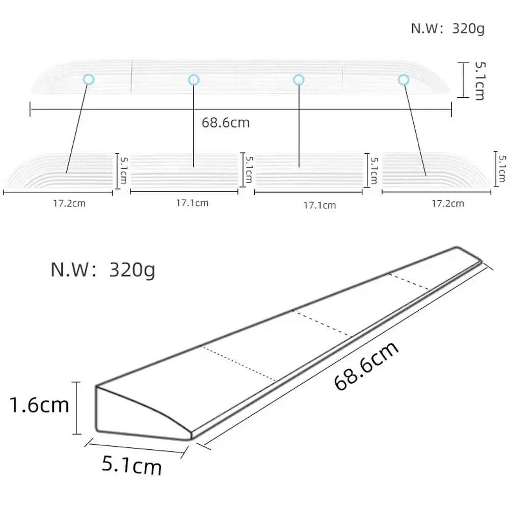 Door Step Ramp Kit Threshold Step Ramp For Cleaning Needs Anti-Slip Design Continuous Use Portable And Versatile