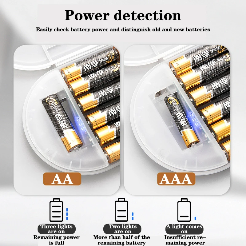 علبة بطارية AAA بلاستيكية صلبة شفافة ، صندوق تخزين البطارية ، حاوية محمولة ، ملحقات حامل