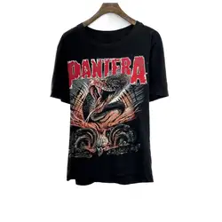 Vintage Pantera Big Snake Graphic Print Black T-shirt Size M