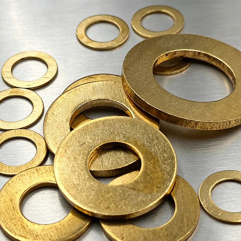 

M5 M6 M8 M10 M12 Solid Brass Flat Washer Washer Plain Brass Gasket Shim Pad Ring Spacer Circular Meson
