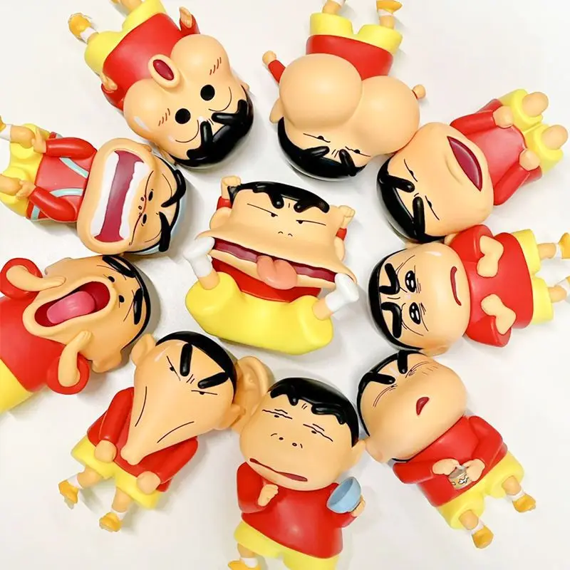 Crayon Shin-chan Ausgefallene Abstrakte Meme Blind Box Serie Niedliche Cartoon-Figur Desktop-Ornament Sammlerstück Geschenk