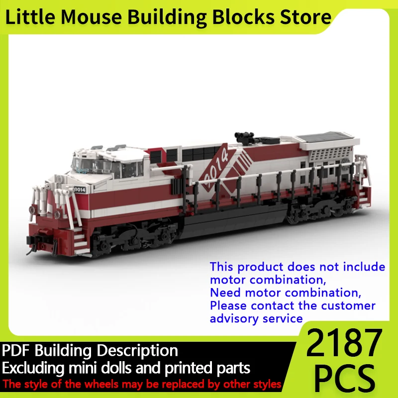 

City Car Model MOC Building Bricks C44-9W Freight Locomotive Modular Technology Gifts Holiday Assemble Children Toys Suit