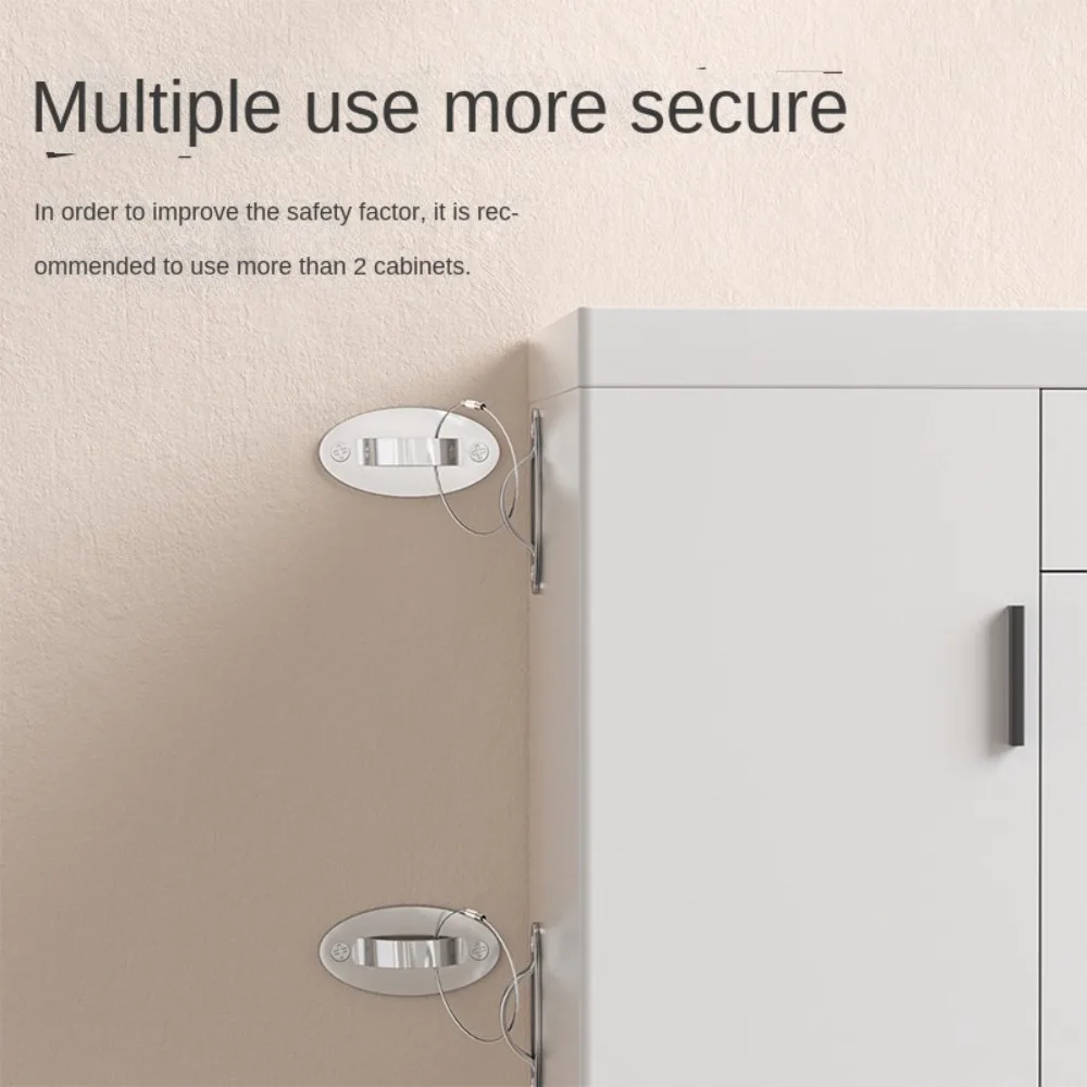 Multi-function Security Protection Locks Tilting Prevention High Stability Baby Safety Cabinet Lock Self-contained Adhesive