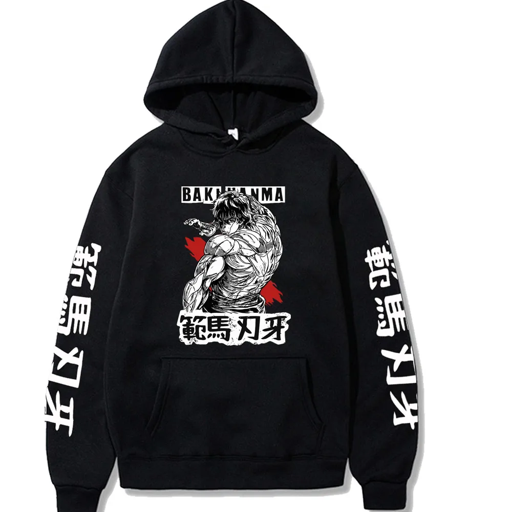 

Japan Anime Hanma Baki The Grappler Yujiro Hanma Sweatshirt Women Hooded Pullovers Tops Long Sleeves Loose Hoodies