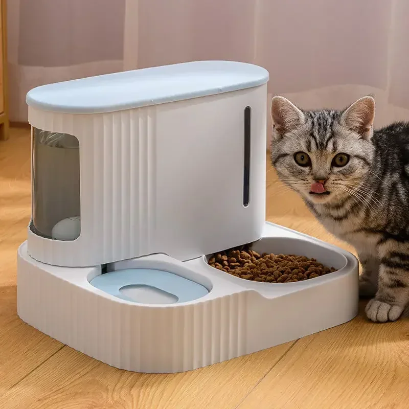 Automatic Pet Feeder Wet Dry Separation 3L Cat Food Bowl 850ML Water Bottle Large Capacity Dog Cat Food Dispenser Pet Supplies