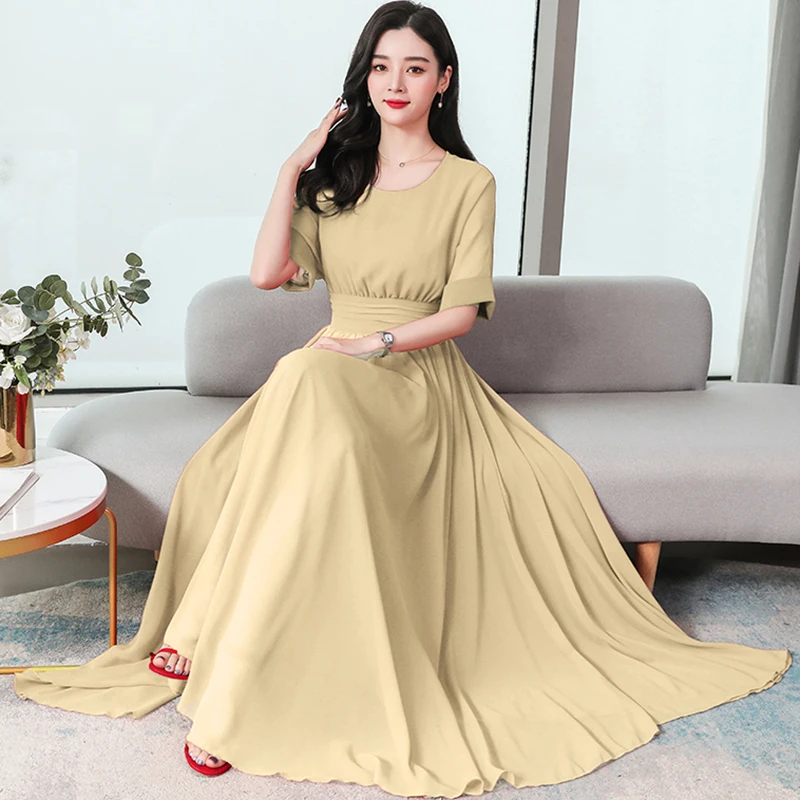 Summer Pink Casual Boho Beach Long Dress 2024 Elegant Women Bodycon Party Maxi Dress Korean Solid Fashion Evening Prom Vestidos