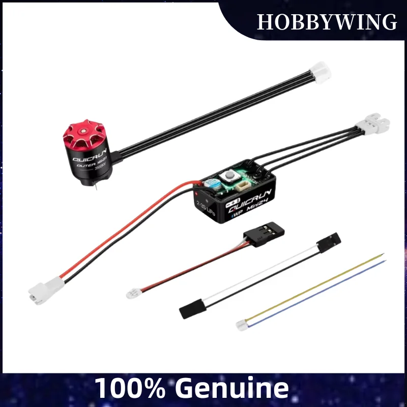 

HOBBYWING QUICRUN WP-MINI24 25A ESC Outer 1621SL 3500KV Motor Brushless Sensorless Combo Per For 1/24 RC Model Crawler Car