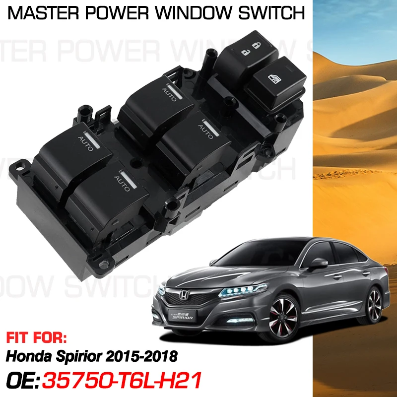 

Front Left Electric Power Car Window Master Switch 35750-T6L-H21 33+4 Pins For Honda Spirior 2015 2016 2017 2018 35750T6LH21