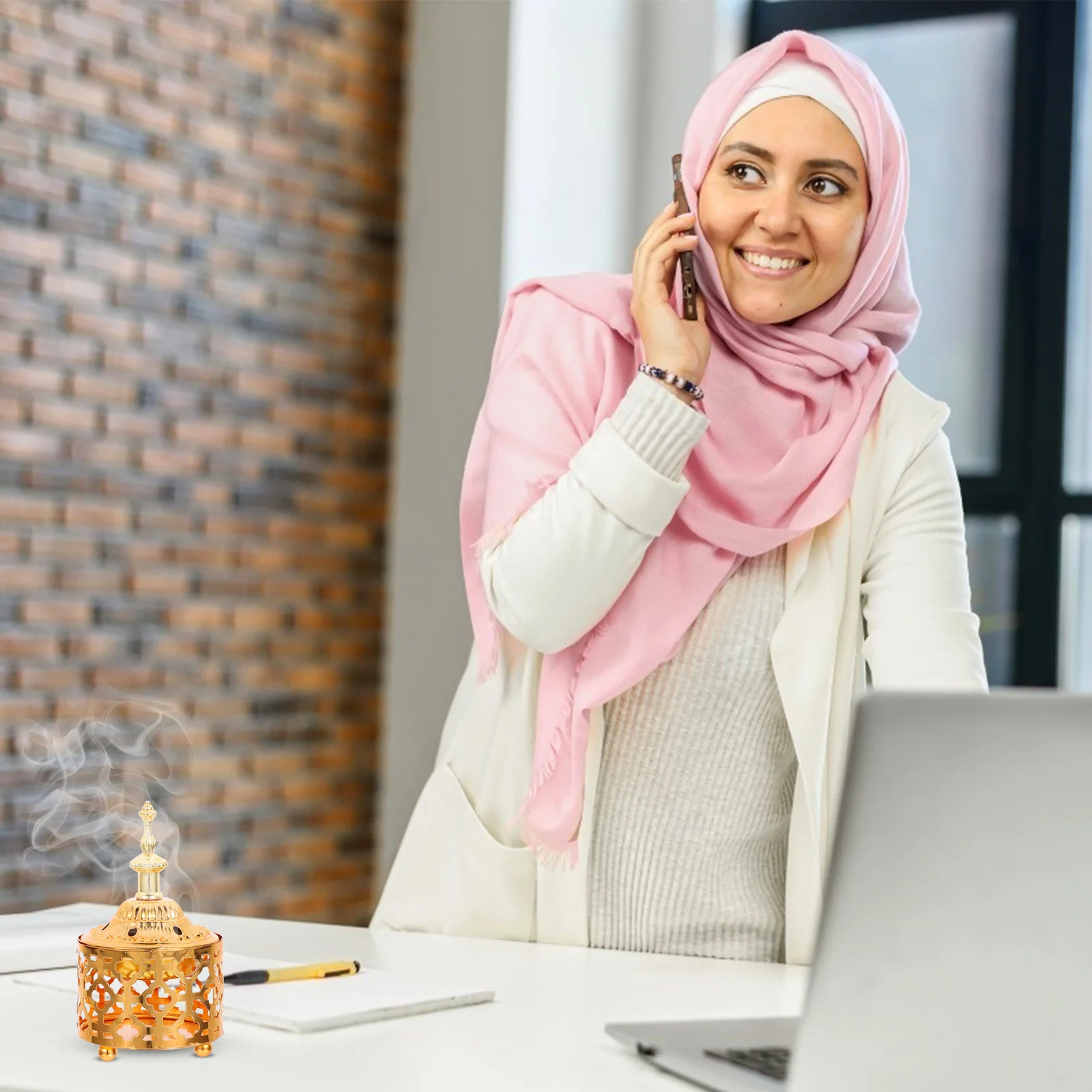 

Iron Incense Burner Creative Hollow Carved Censer Home Temple Meditation Room Aroma Burner Decorative Craft Censer Decor