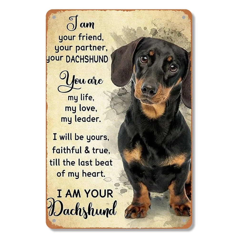 1 Glamorous Dachshund Metal Tin Sign - Rustic Wall Art with Heartfelt Quotes, 8.0x12.0inch, Durable and Lightweight Home, Office