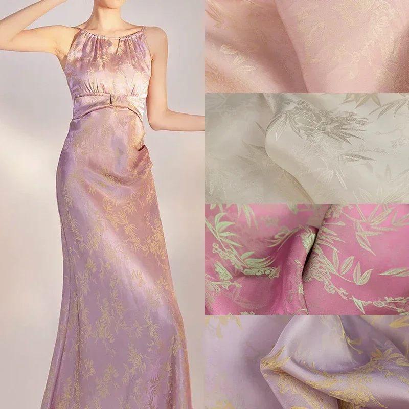 

Жаккардовая новая китайская ткань, искусственный атлас, костюм Тан, куртка, пальто в национальном стиле, Cheongsam, двухцветная ткань из искусственного шелка и ацетата