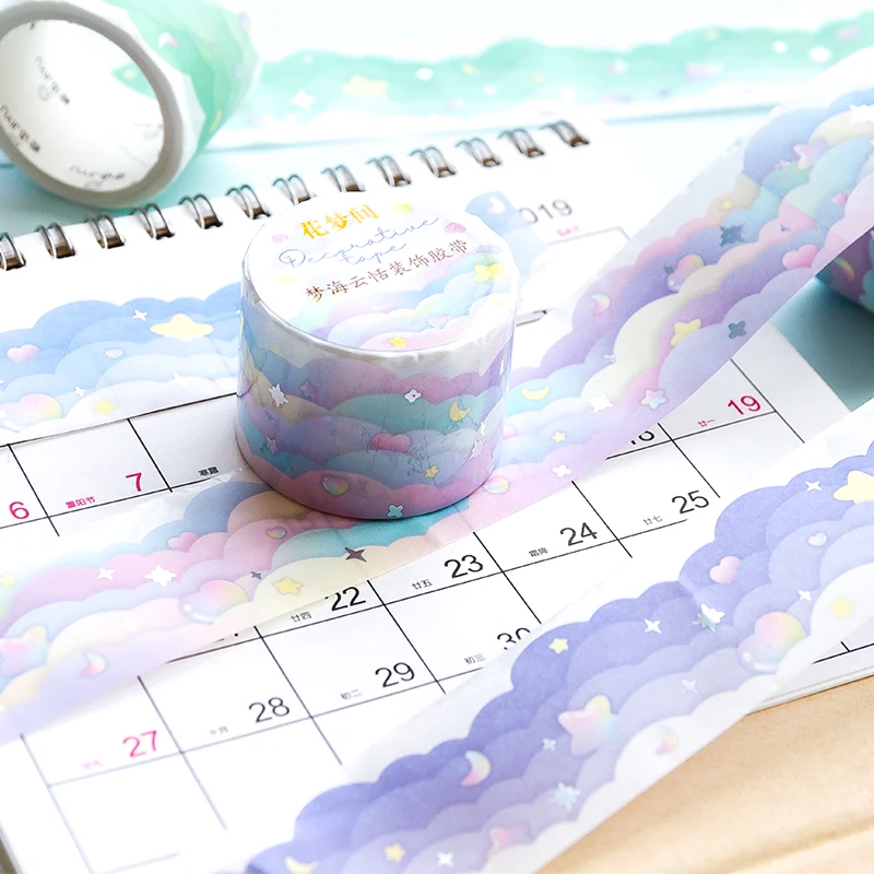 Mr. Paper 8 Styles 300cm/roll Small Fresh Material Tape Creative Simplicity Rainbow Fantasy Hand Account Decoration Washi Tape