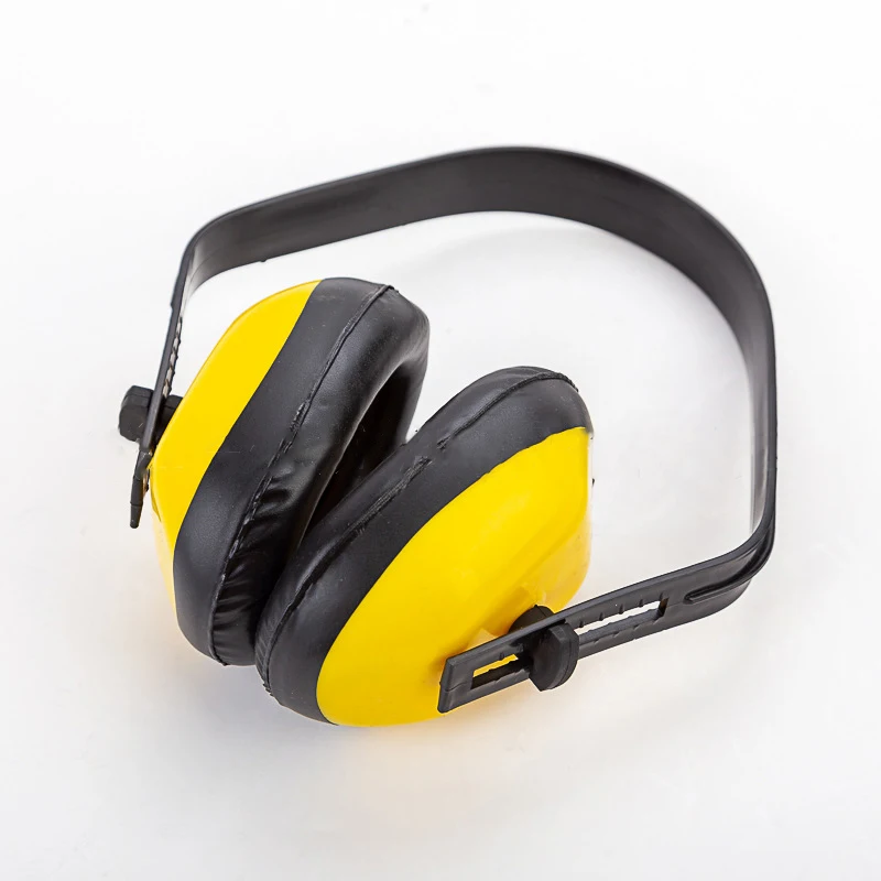 Casque anti-choc en plastique, protection auditive, réduction du bruit, insonorisé, cache-oreilles, chasse, jaune