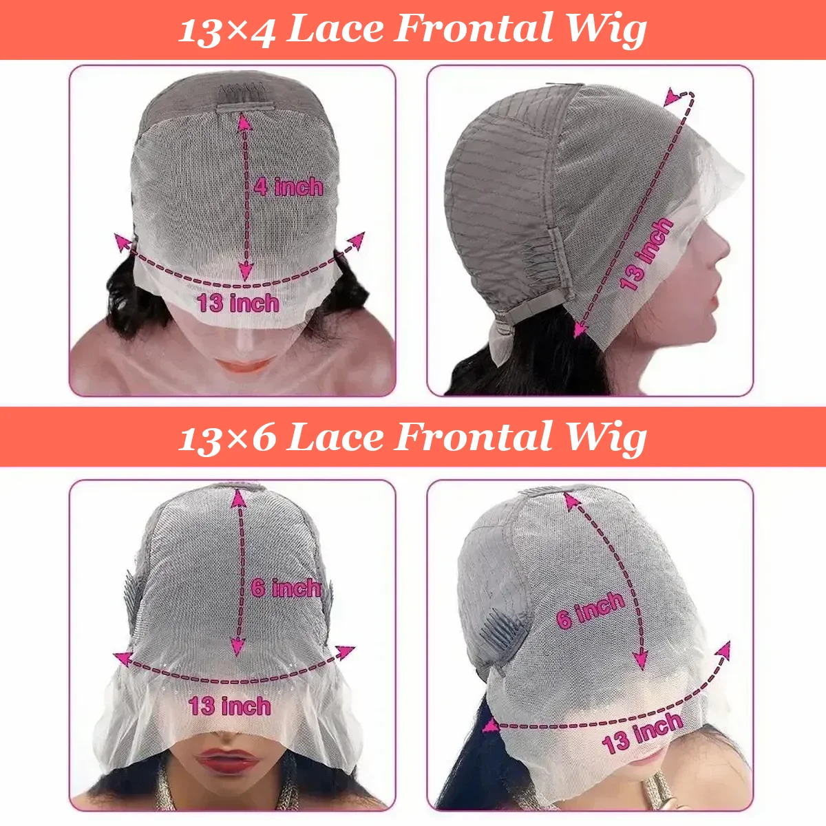 36 pulgadas # 4 marrón Chocolate 220% densidad onda del cuerpo 13x4 13x6 HD peluca Frontal de encaje transparente pelucas de cabello humano brasileño para mujeres