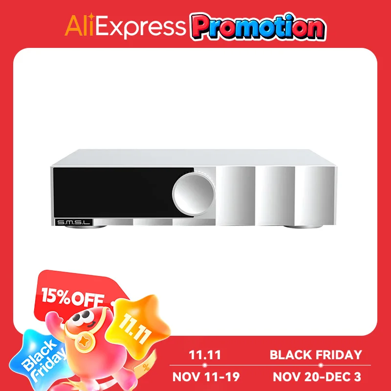 SMSL PA200 Усилитель мощности нитрида галлия XLR высокой мощности AMP HIFI Audio Grade