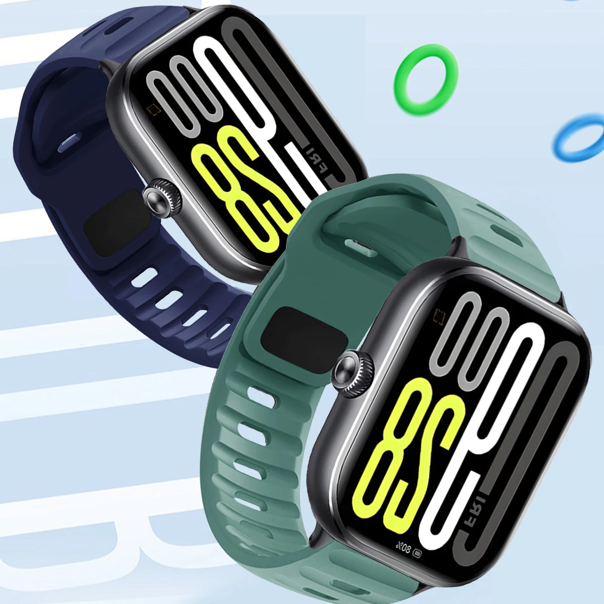 Redmi Watch 5/4 용 실리콘 스트랩 Miband 9Pro/8Pro 통기성 교체 시계 밴드 용 소프트 스포츠 편리한 손목 밴드