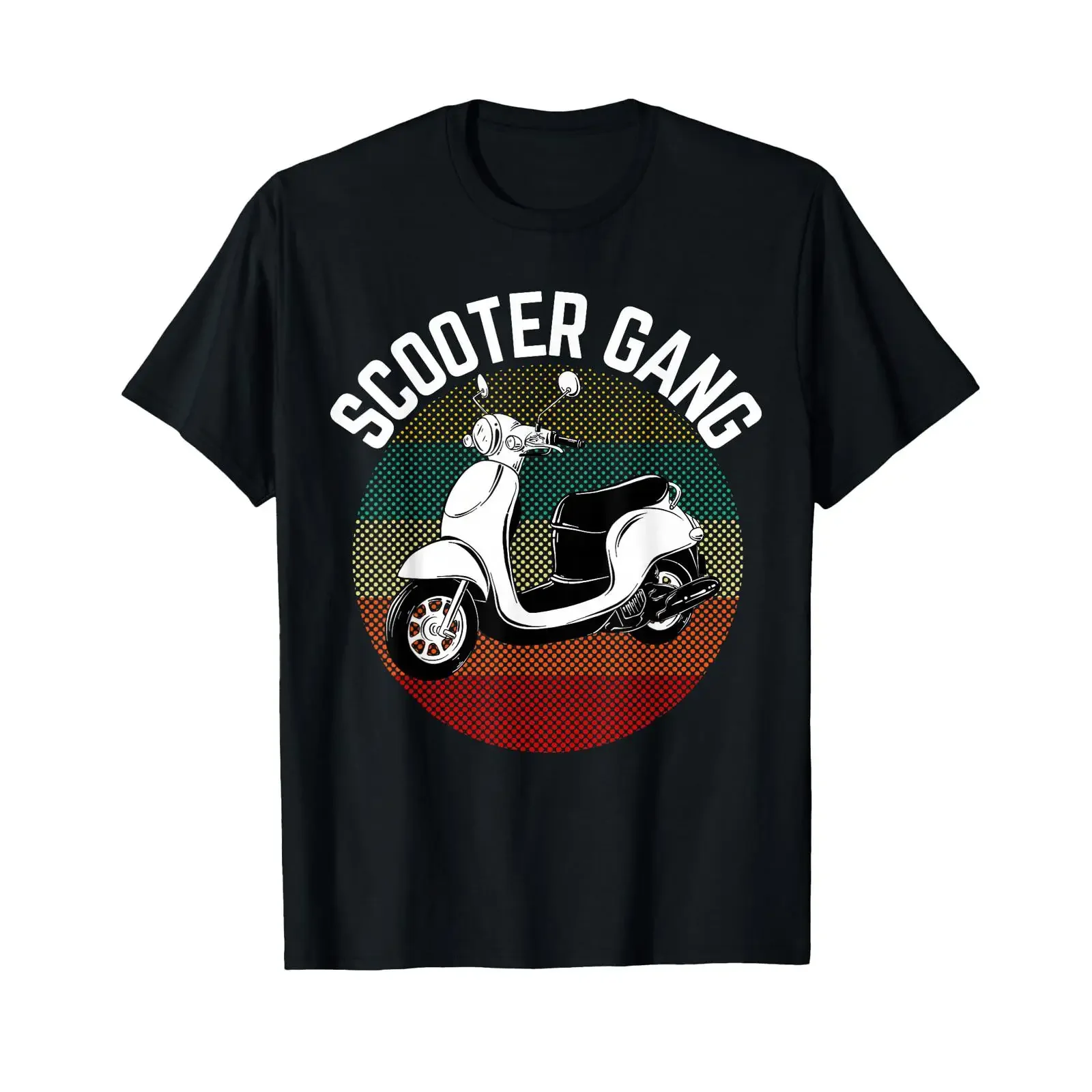Scooter Gang Retro Vintage Moped Motorcycle Gear 2 Wheeler T Shirt vintage Washed fashion Stretched streetwear Stylish Casual