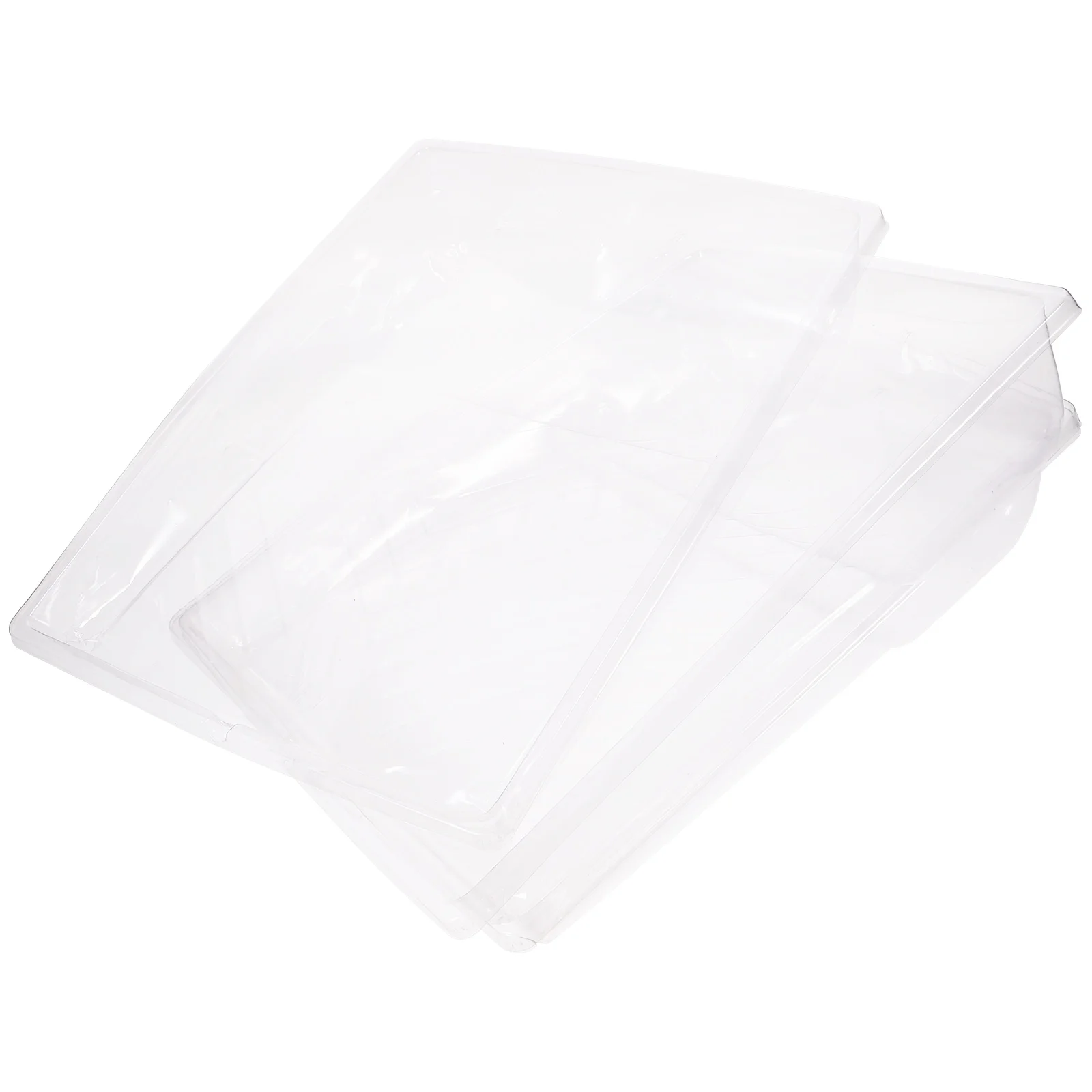 

4Pcs PVC Paint Tray Liner Clear Transparent Reusable Lightweight Roller Tray Lining Container Painting