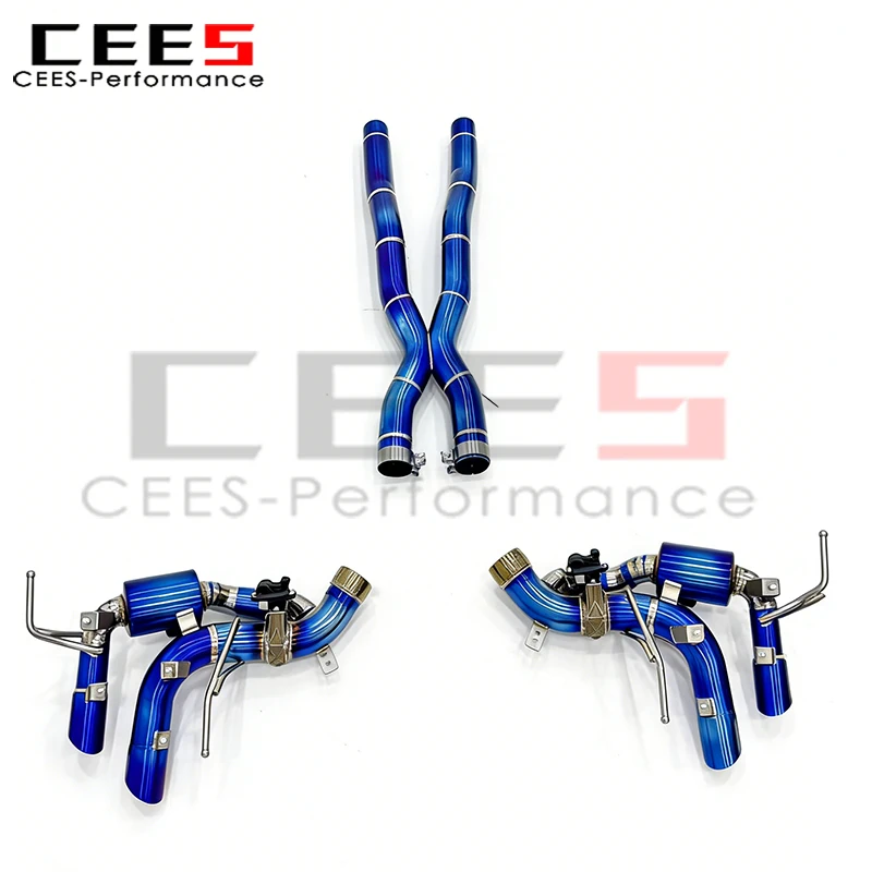 

Выхлопная система CEES Valvetronic с глушителем для Ferrari Purosangue FUV V12 6.5L 2022+ с X-образными трубами и клапаном, Catback