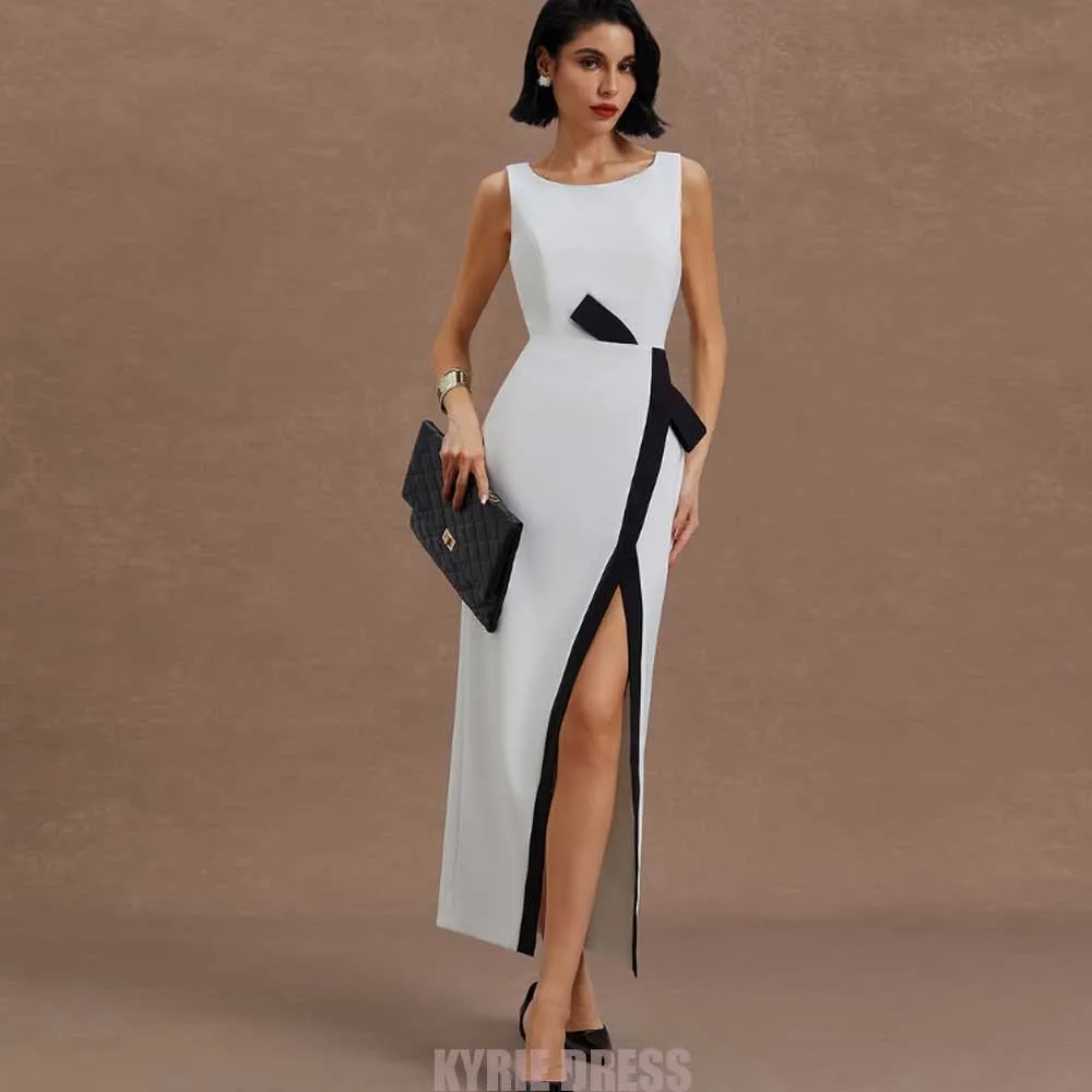Modern Mother of The Bride Dresses 2026 Customzied Sleeveless Boat Neck Split Formal Women's Wedding Guest Gown Evening Dress