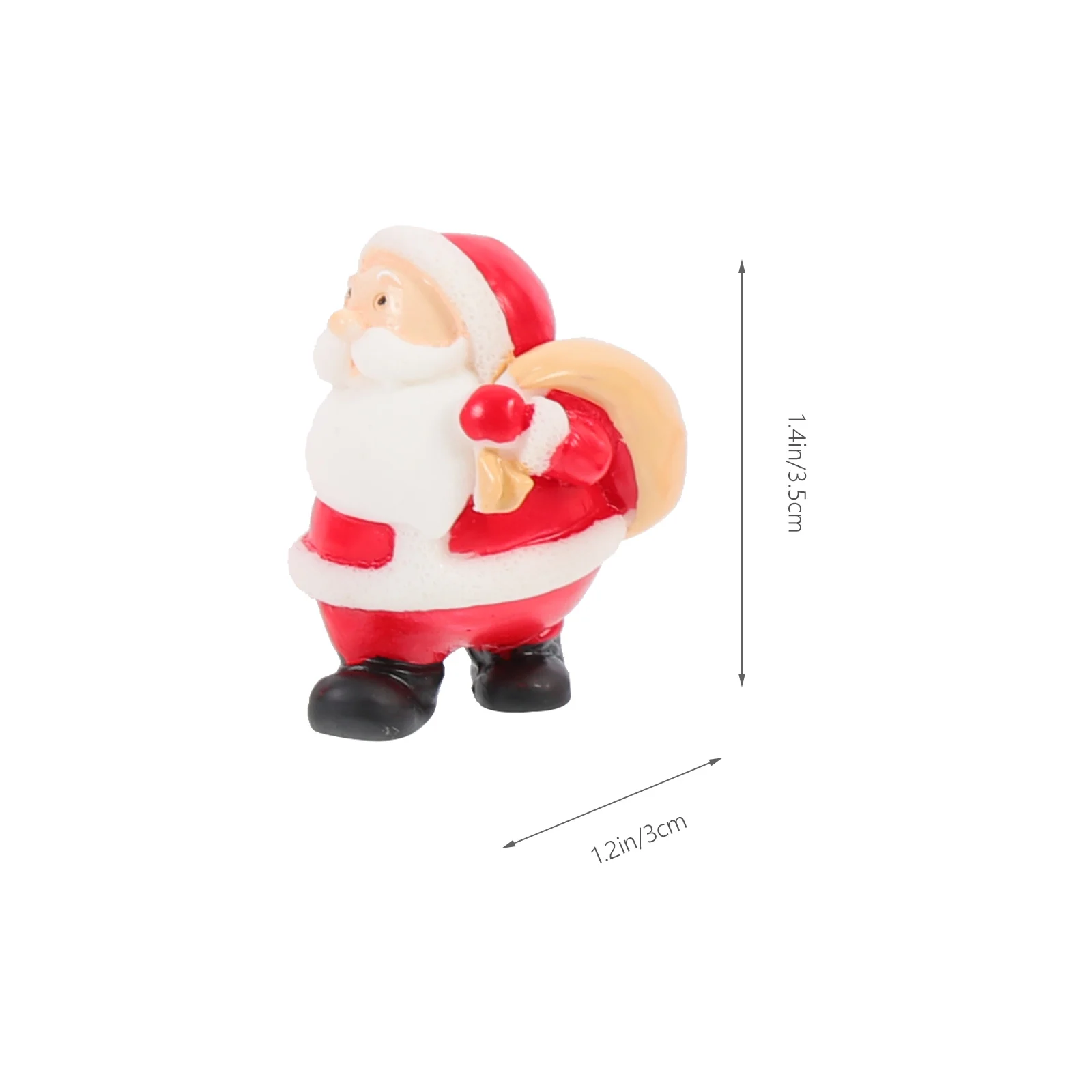 

12 Pcs Dining Table Santa Claus Ornament Christmas Decorations Resin Tiny s
