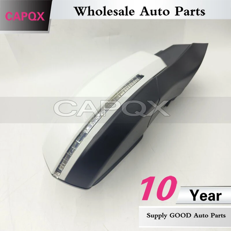 CAPQX 6 wire Car Rearview Mirror Assembly For Volkswagen T-Cross 2019-2023 Reversing Mirror Rear View Mirror (White)
