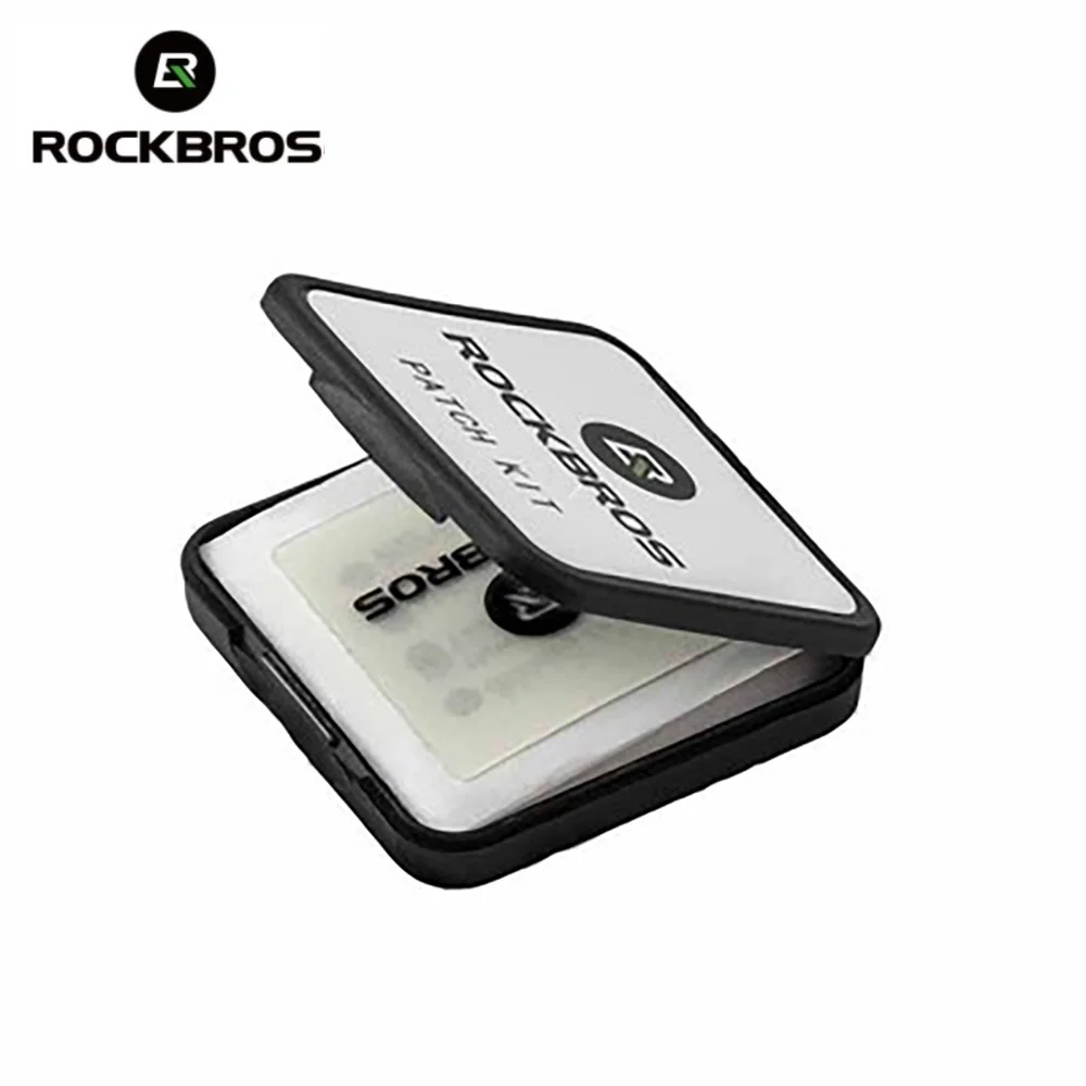 ROCKBROS-Kit de reparación de neumáticos planos de bicicleta, herramienta de reparación Fetal de goma portátil sin pegamento, tubo interior, parche