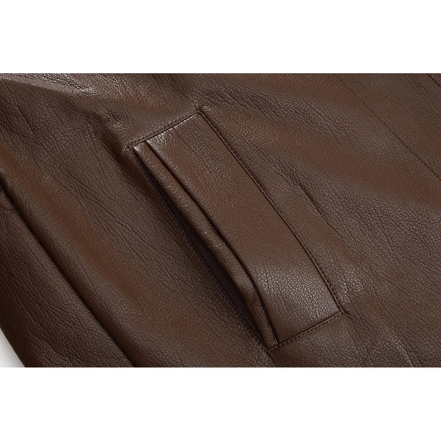 النمط الأمريكي بو الجلود سترة الكورية نمط التخسيس صف واحد المخفية زر تصميم ربيع الخريف القهوة معطف جلد ملون