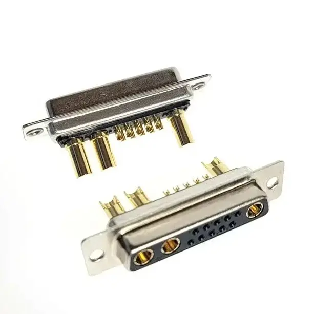 

13W3 30A Gold Plated DB Plug High Current Male/Female D-SUB Connector Solder Type 13Pin Socket for High Power Applications