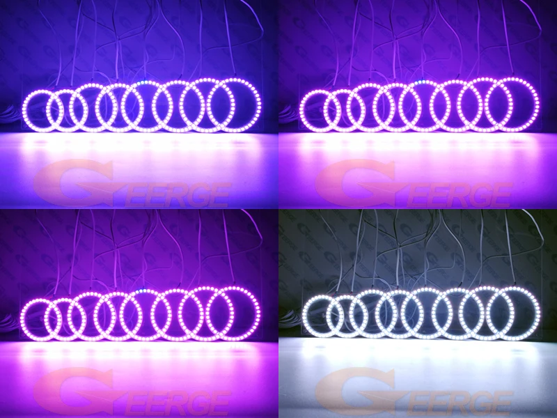Dla Alfa Romeo 159 Brera Spider BT App RF Remote Control Multi-Color Ultra Bright 8 Pcs RGB LED Angel Eyes Kit Halo Rings — zdjęcie 6