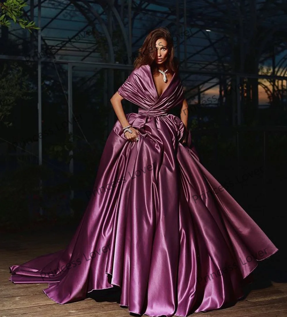 Silk Satin Evening Dresses for Women Modern robe soirée femme Prom Gowns Customise Formal Party Dress Robes