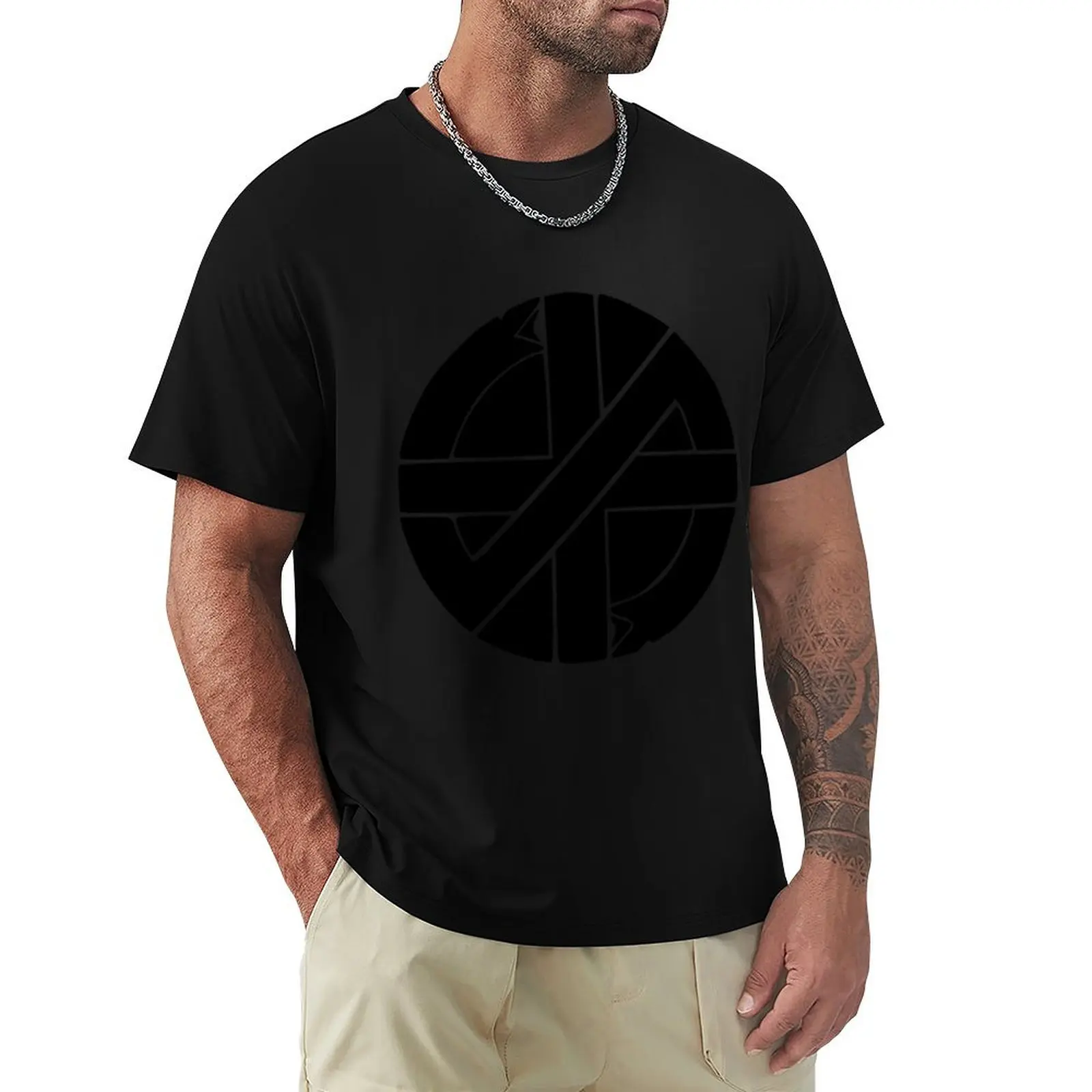 

Crass Logo T-Shirt baggy shirts shirts graphic tees man clothes blue archive t shirts for men cotton