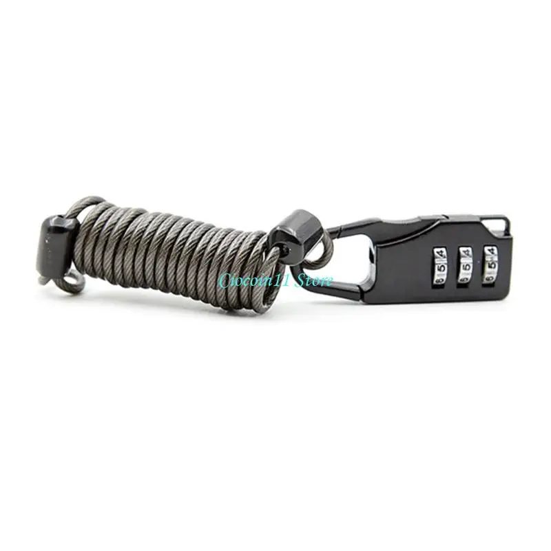 Y1UB Steel Wire Rope Fashionable Cable Lock Reminder Cable Spring Safety Device Secure Locking Solution for Luggage & Bikes
